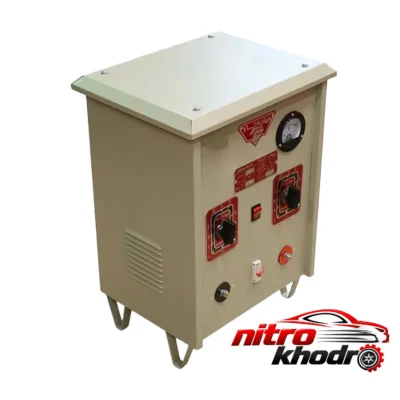 شارژر باتری خودرو - نمای جلو - طراحی و جزئیات کلیدی