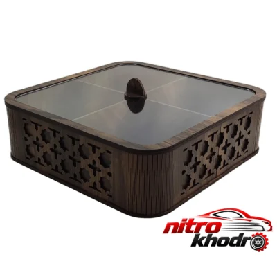 جعبه پذیرایی MDF - نمای جلو - طراحی و جزئیات کلیدی