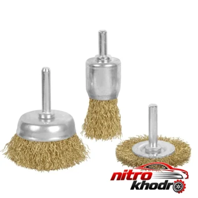 فرچه سیمی دریلی - نمای جلو - طراحی و جزئیات کلیدی