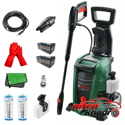 کارواش فشار قوی بوش - نمای جلو - چیدمان صفحه و نشانگرها