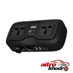 مبدل برق با USB - نمای جلو - طراحی و جزئیات کلیدی