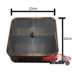 نمای بسته بندی جعبه پذیرایی LZ-1 با بدنه MDF و در پلکسی شیک برچسب و بسته بندی