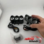 نمای کناری پروژکتور آفرودی موتور سیکلت مدل MLX3 با طراحی فشرده عمق قاب و پروفایل
