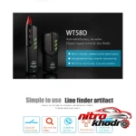نمای کناری تستر کابل شبکه مستک مدل WT-58D با قابلیت ردیابی ولتاژ عمق قاب و پروفایل