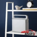 نمای کناری جعبه ابزار هوتو با دریل بی سیم و محفظه های کاربردی عمق قاب و پروفایل