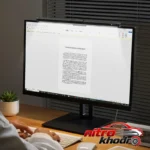 نمای کناری چراغ مانیتور ماچنیک با دمای رنگ متنوع عمق قاب و پروفایل