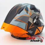 نمای بسته بندی کلاه کاسکت فک متحرک استیل برد مدل Dark Rider برچسب و بسته بندی