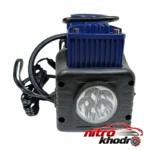 نمای بسته بندی کمپرسور فندکی ابی مکس مدل EM-2080 با فشار 150 PSI برچسب و بسته بندی