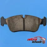 نمای کناری لنت ترمز جلو خودرو فورس مدل سرامیکی دو جفت مناسب برای بی ام دبلیو 330Ci E46 ، 330i عمق قاب و پروفایل