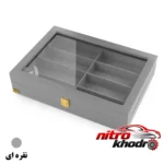 نمای جزئیات باکس نظم دهنده عینک نادین با طراحی کارآمد حرکت و نصب پشتی