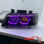 نمای جزئیات چراغ جلو پژو 405 گروه پژوهش صنعت مدرن مدل 3D-Wolf حرکت و نصب پشتی