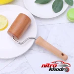 نمای جزئیات ابزار تزیین کیک چوبی مدل غلطکی با طراحی کاربردی پرداخت و جزئیات مواد
