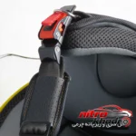 نمای جزئیات کلاه کاسکت دینو بدون فک با طراحی جوان پسند پرداخت و جزئیات مواد