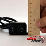 نمای جزئیات کلید پروژکتور فرمان چهارپل با بدنه مستحکم پرداخت و جزئیات مواد