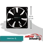 نمای جزئیات فن کیس دیپ کول مدل XFan با سرعت 1300RPM حرکت و نصب پشتی