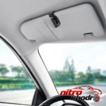 نمای جزئیات نگهدارنده عینک خودرو باسئوس با طراحی هوشمند پرداخت و جزئیات مواد
