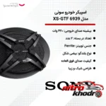 نمای جزئیات اسپیکر فول رنج سونی مدل XS-GTF 6939 با بیس قدرتمند پرداخت و جزئیات مواد
