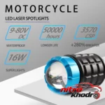 نمای جزئیات پروژکتور LED اسپات لایت با توان ۱۶ وات حرکت و نصب پشتی