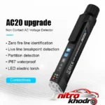 نمای کناری تستر ولتاژ دیجیتال مستک مدل AC20 با طراحی ایمن پروفایل و ساختار