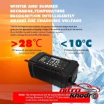نمای کناری شارژر باتری خودرو مدل RJ-C121501A با قابلیت های ویژه پروفایل و ساختار