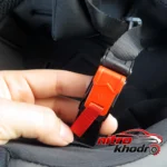 نمای کناری کلاه کاسکت فک متحرک رادین با عینک و کاور پروفایل و ساختار