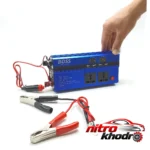 نمای کناری مبدل برق خودرو باس با دو خروجی 220 ولت و USB پروفایل و ساختار