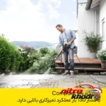 نمای کناری کارواش خانگی کرشر با قدرت فشار بالا و طراحی جمع جور پروفایل و ساختار