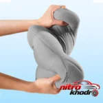 نمای جزئیات پشتی صندلی خودرو بیسوس با طراحی ارگونومیک پرداخت و جزئیات مواد