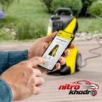 نمای جلو کارواش کرشر با قدرت کنترل و مکش خودکار آب طراحی و جزئیات کلیدی