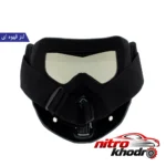 نمای جلو عینک موتور سواری برانت با لنز مقاوم در برابر ضربه طراحی و جزئیات کلیدی