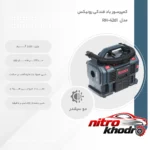 نمای بسته بندی کمپرسور باد فندکی رونیکس با دو خروجی و فشار بالا برچسب و بسته بندی