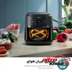 نمای جلو هواپز بدون روغن فیلیپس با ظرفیت 6. و 13 برنامه پخت طراحی و جزئیات کلیدی
