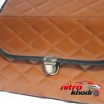 نمای جلو جعبه نظم دهنده چرم صندوق عقب خودرو با محفظه کاربردی طراحی و جزئیات کلیدی