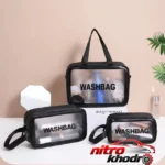 نمای جلو کیف لوازم آرایش دخترانه Wg مجموعه سه عددی طراحی و جزئیات کلیدی