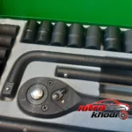 نمای بسته بندی جعبه آچار بکس راک فورس 24 عددی با درایور 1/ برچسب و بسته بندی