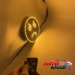 نمای کناری چراغ LED خودرو با طرح ایموجی جذاب عمق قاب و پروفایل