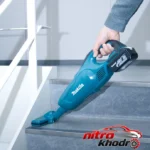 نمای جزئیات دستگاه مکنده شارژی ماکیتا با باطری لیتیومی و بدون کیسه پرداخت و جزئیات مواد
