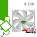 نمای کناری فن کیس ایتوک با نورپردازی LED و سرعت بالا عمق قاب و پروفایل