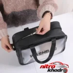 نمای جزئیات کیف لوازم آرایش دخترانه Wg مجموعه سه عددی پرداخت و جزئیات مواد