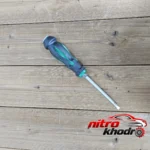 نمای جلو پیچ گوشتی ضربه خور دو سو و چهار با دسته پلاستیکی طراحی و جزئیات کلیدی