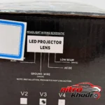 نمای جلو پروژکتور LED دو رنگ با توان ۲۰ وات چیدمان صفحه و نشانگرها