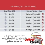 نمای بسته بندی کلاه کاسکت فک متحرک استیل برد با طلق رنگی اضافی برچسب و بسته بندی