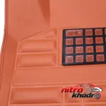 نمای جلو کفپوش چرمی پنج بعدی خودرو مدل AM برای پژو 405 طراحی و جزئیات کلیدی