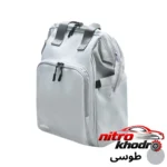 نمای جزئیات کوله پشتی کودک دلیجان مدل النا با طراحی زیبا پرداخت و جزئیات مواد