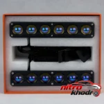 نمای جزئیات پروژکتور آفرودی خودرو 6D Lens با نور قوی حرکت و نصب پشتی