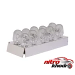 نمای کناری لامپ خودرو W16W پایه W با نور آفتابی - بسته 10 عددی عمق قاب و پروفایل