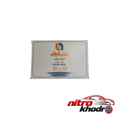 نمای بسته بندی فیلتر روغن بهران مدل 1010210GD052 مخصوص جک S5 برچسب و بسته بندی