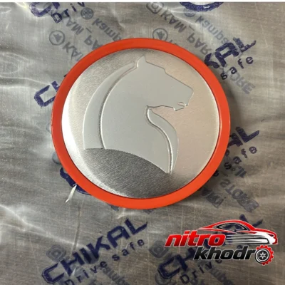 نمای بسته بندی درپوش رینگ خودرو چیکال مدل P-1077-RD با کیفیت عالی برچسب و بسته بندی