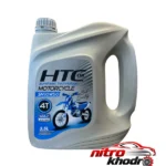 نمای بسته بندی روغن موتور سیکلت HTC تمام سنتتیک با کیفیت عالی برچسب و بسته بندی