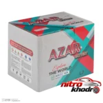 نمای کناری باتری اتمی 12 ولت 74 آمپر آذر مدل GC290 عمق قاب و پروفایل
